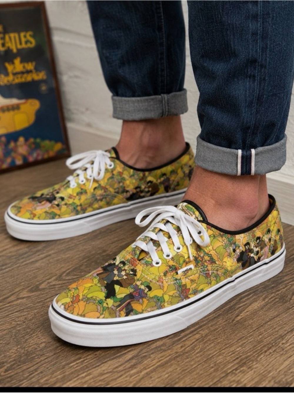 Vans x The Beatles Yellow Submarine Authentic Sneakers Men’s Size 11.5 Rare
